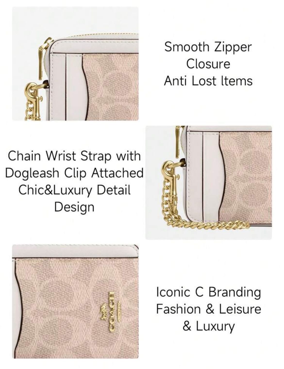 ESTUCHE DE CARTERA CON CREMALLERA MINI COACH