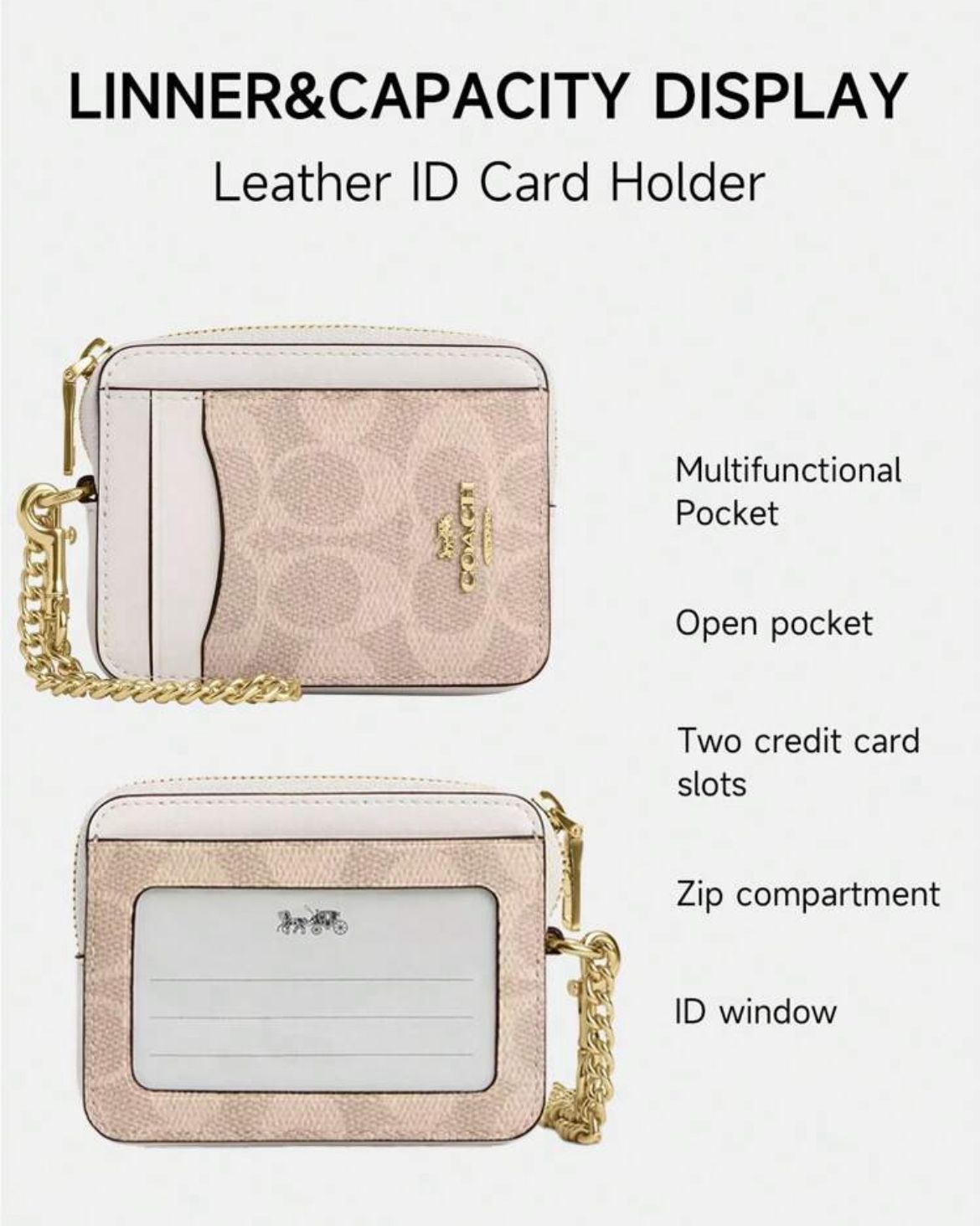 ESTUCHE DE CARTERA CON CREMALLERA MINI COACH